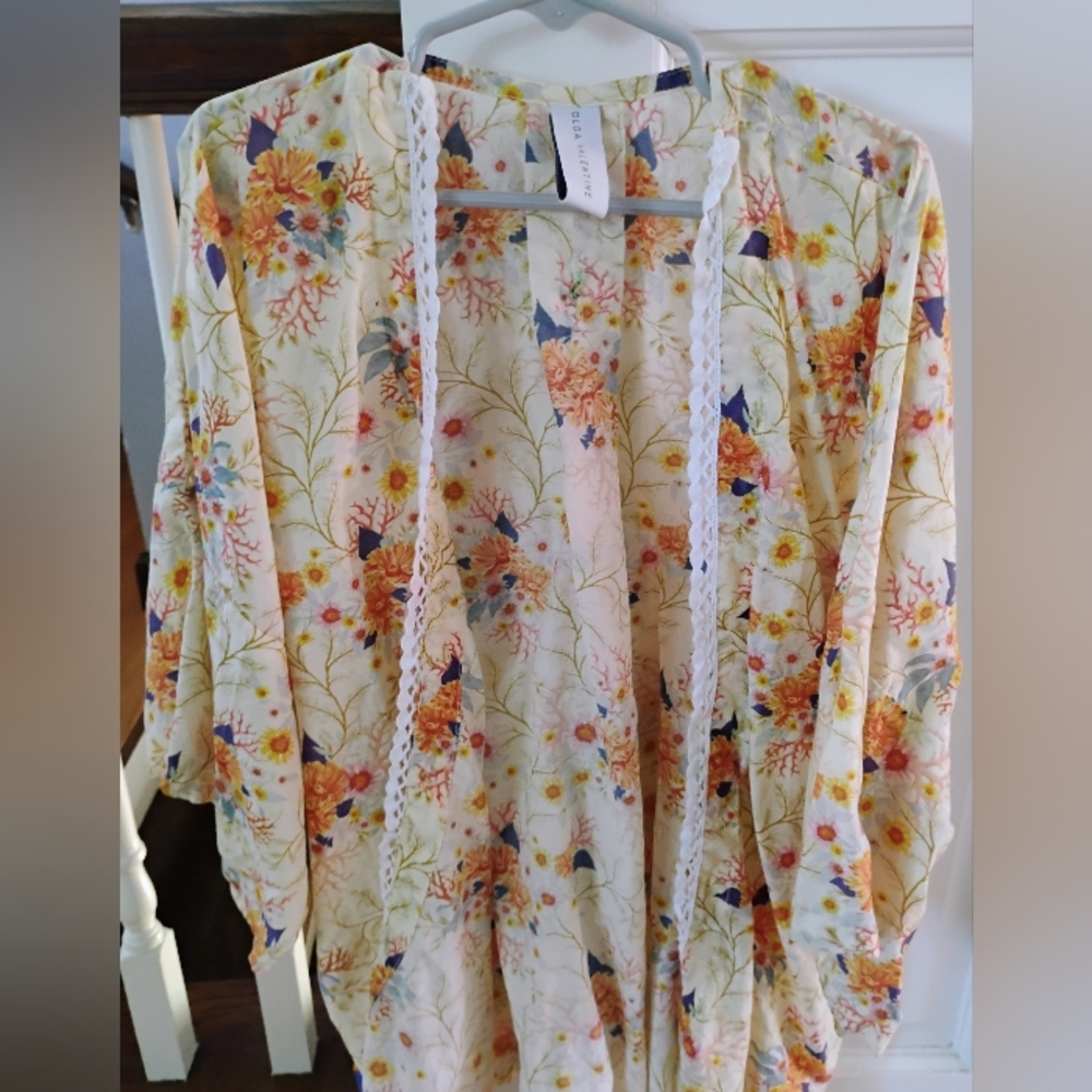 Olga Valentine Kimono Swim Cover Up